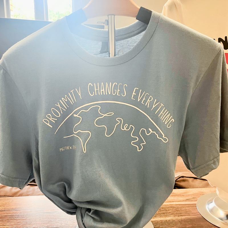 Proximity Changes Everything T-Shirt (Blue)